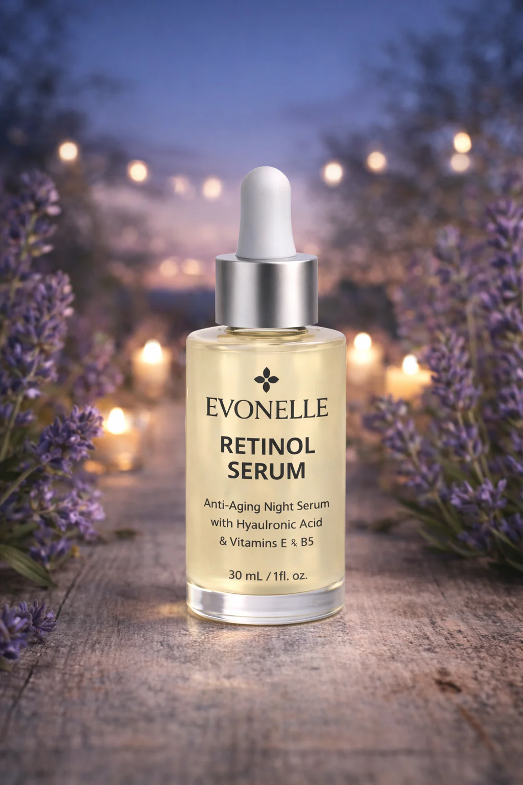 EVONELLE Advanced Retinol Face Serum 30ml – Anti-Aging & Wrinkle Repair with Hyaluronic Acid + Vitamins E & B5 - Image 3