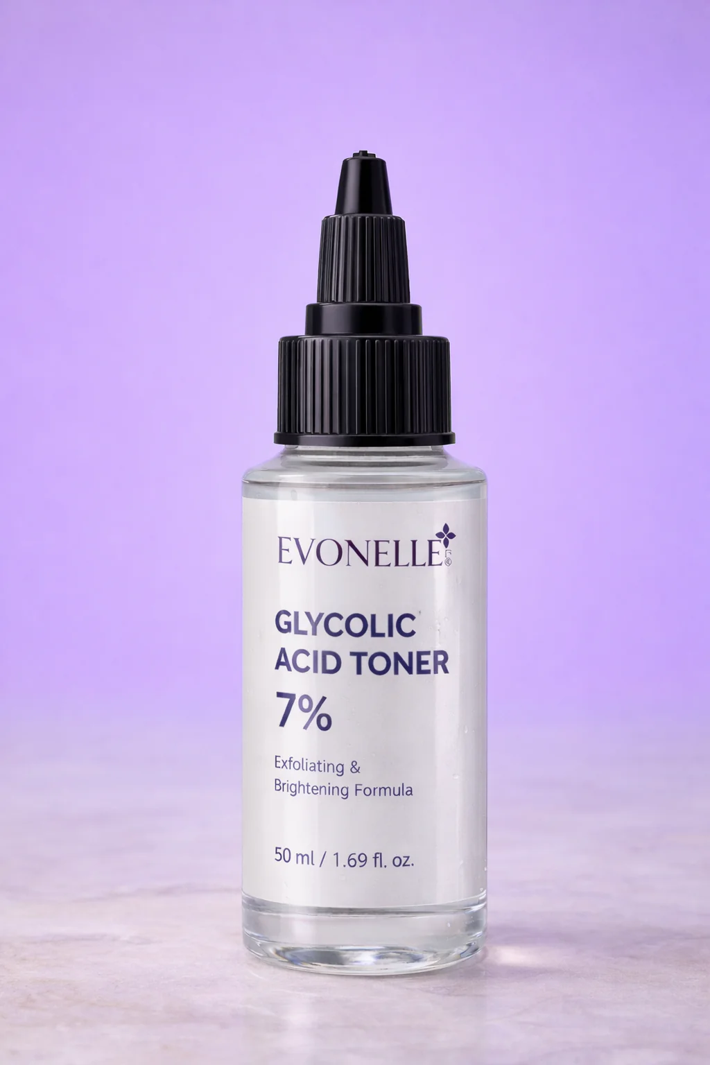 Evonelle Glycolic Acid Toner 7% – Exfoliating & Brightening Formula – 50ml - Image 3